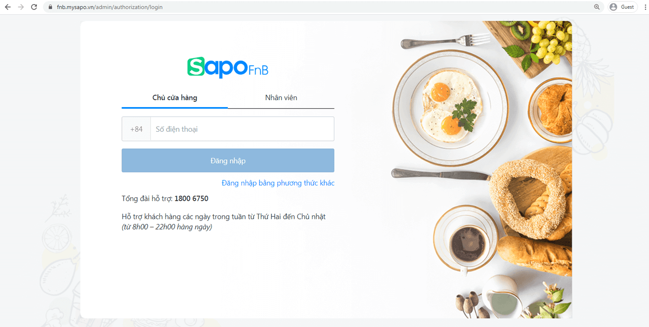 Phần mềm quản lý nhà hàng Sapo FnB