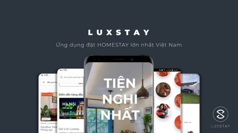 Giao diện đẹp mắt đến từ Phần mềm Luxstay