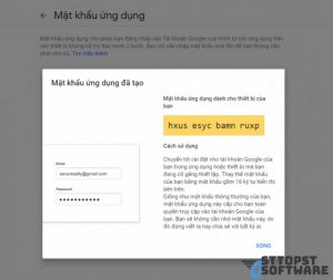 Tạo mật khẩu ứng dụng