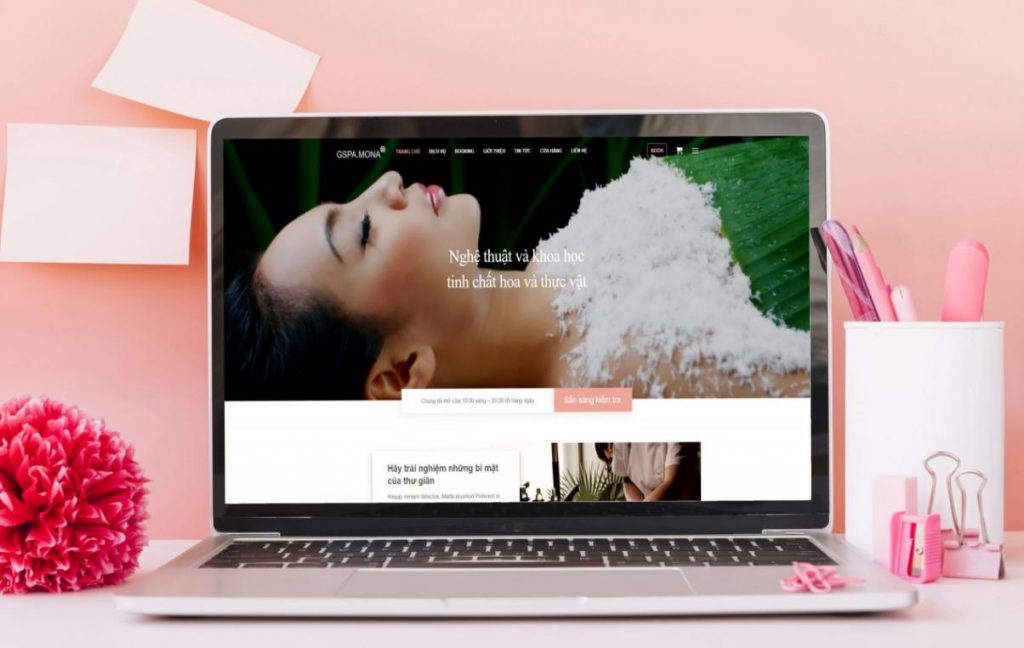 mẫu thiết kế website spa Gspa Mona 