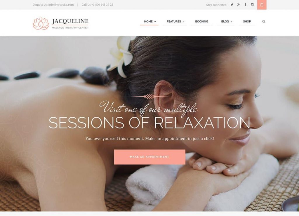 Mẫu thiết kế website thẩm mỹ viện Jacqueline