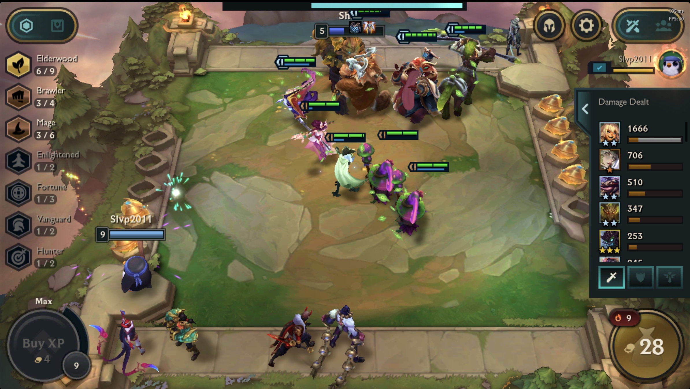 Giao diện game teamfight tactics
