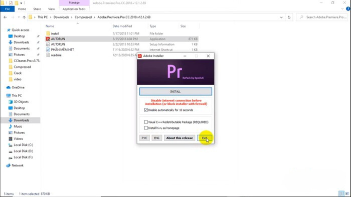 Hướng dẫn tải adobe premiere pro cc 2018