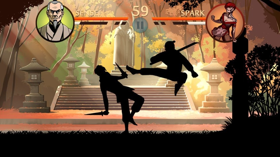 Đồ họa sắc nét cùng âm thanh sống động Shadow Fight 2